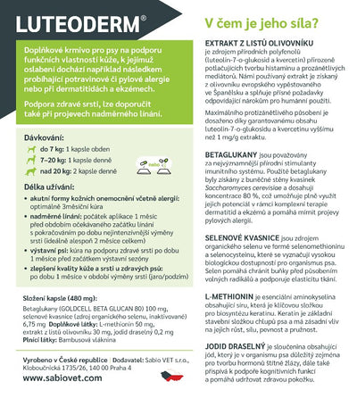 LUTEODERM - Pro zklidnění kůže a zdravou srst