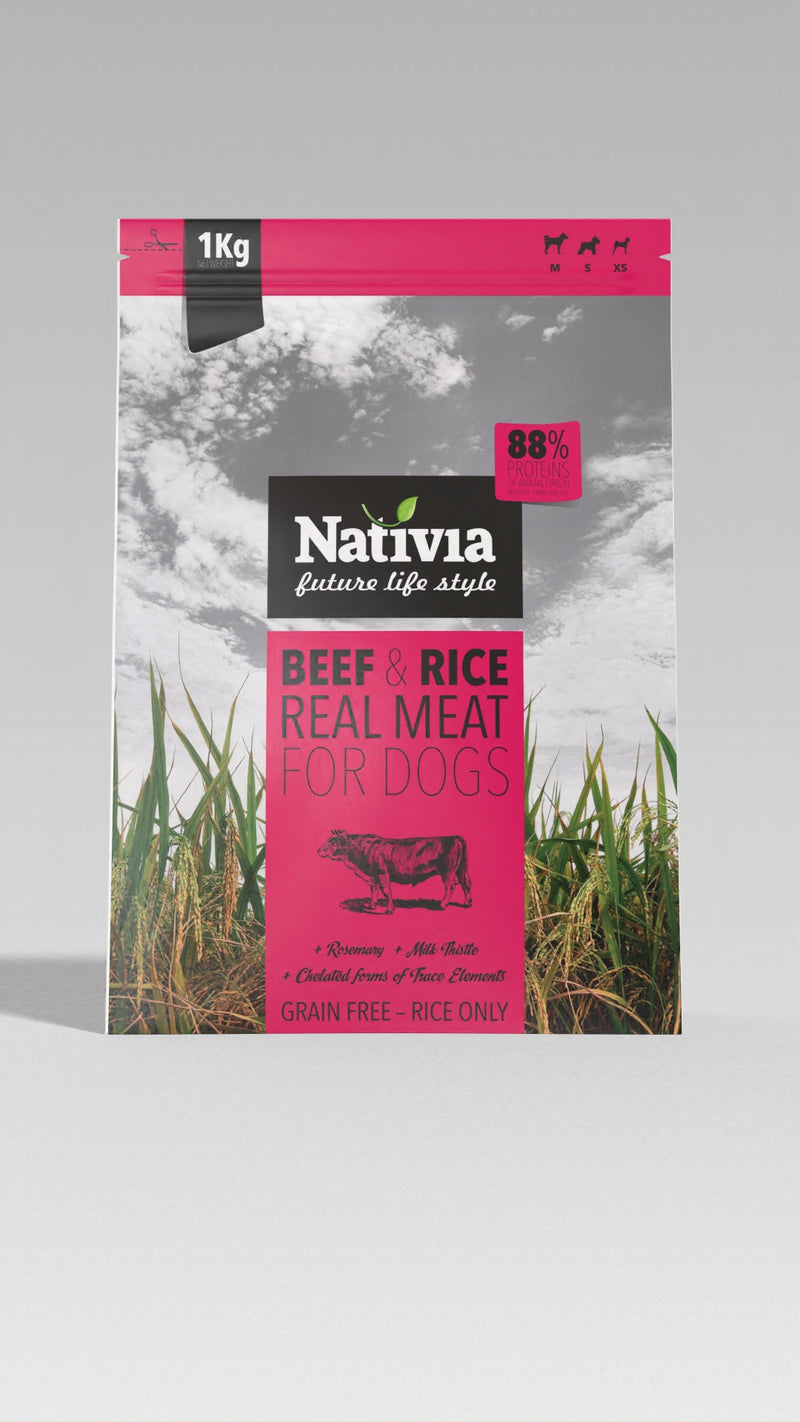 NATIVIA REAL MEAT Dog Food – Beef and Rice