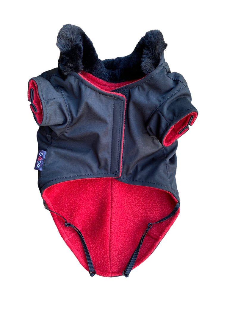 WLD SOFTSHELL suit - black/red