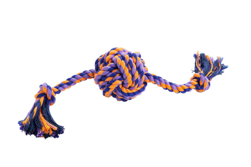 Dog toy JENA ball with ropes - S