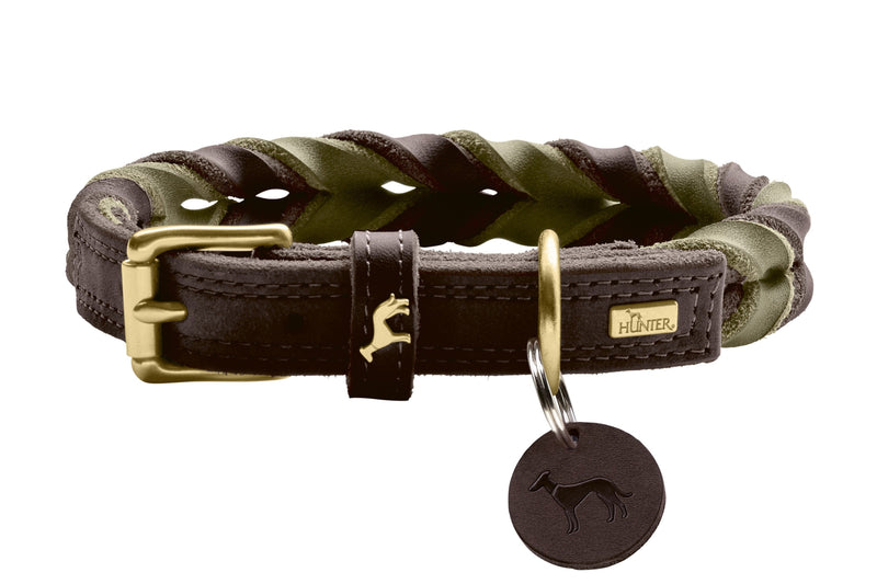 SOLID EDUCATION DUO collar - brown/olive