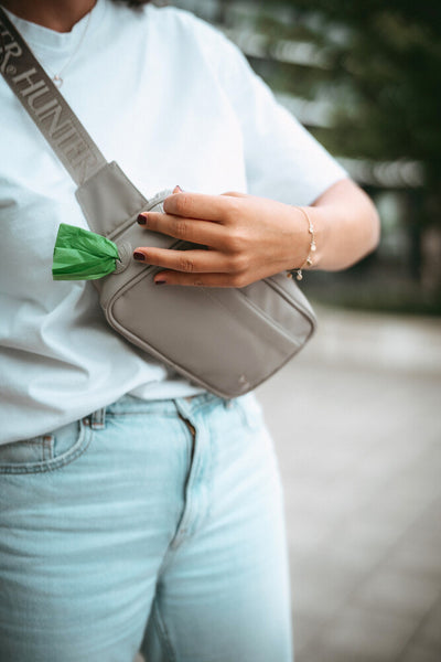 SEOUL waist bag with blanket - slate