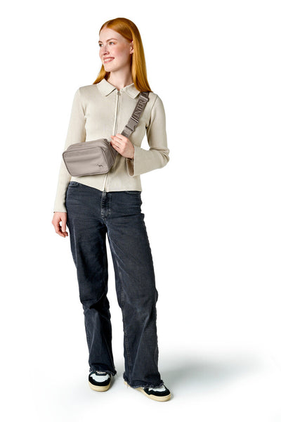 SEOUL waist bag with blanket - slate