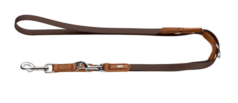 WOLMAR adjustable leash - chocolate/cognac
