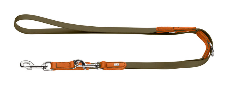 WOLMAR nastavitelné vodítko - khaki/oranžová