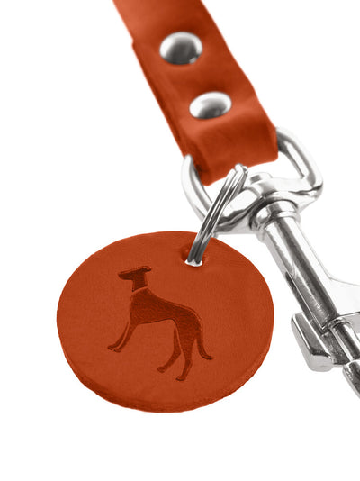 Leather leash - orange