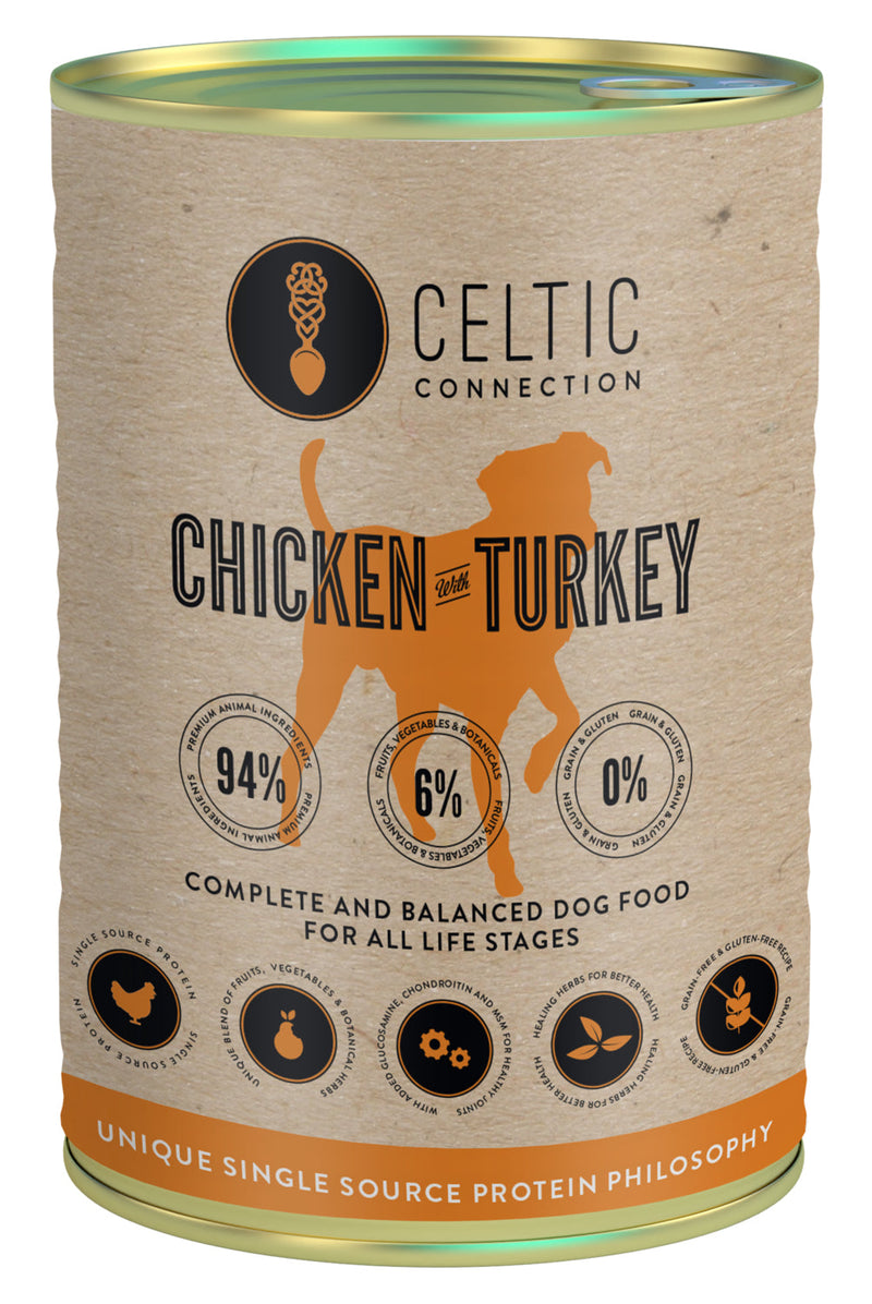 CELTIC Canned food for dogs - Chicken and turkey 400g