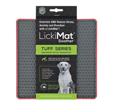 LickiMat SOOTHER TUFF licking mat - red