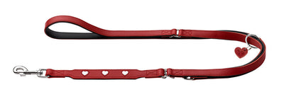 LOVE adjustable leash - red